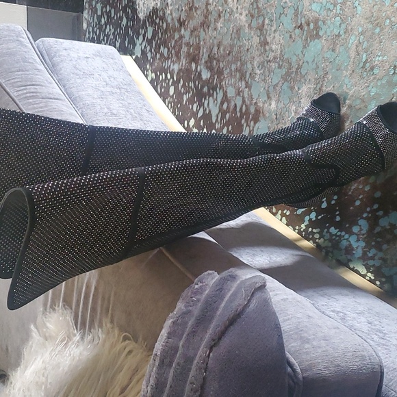 Vince Camuto Over the knee High Heel Peep toe boots - Picture 2 of 10